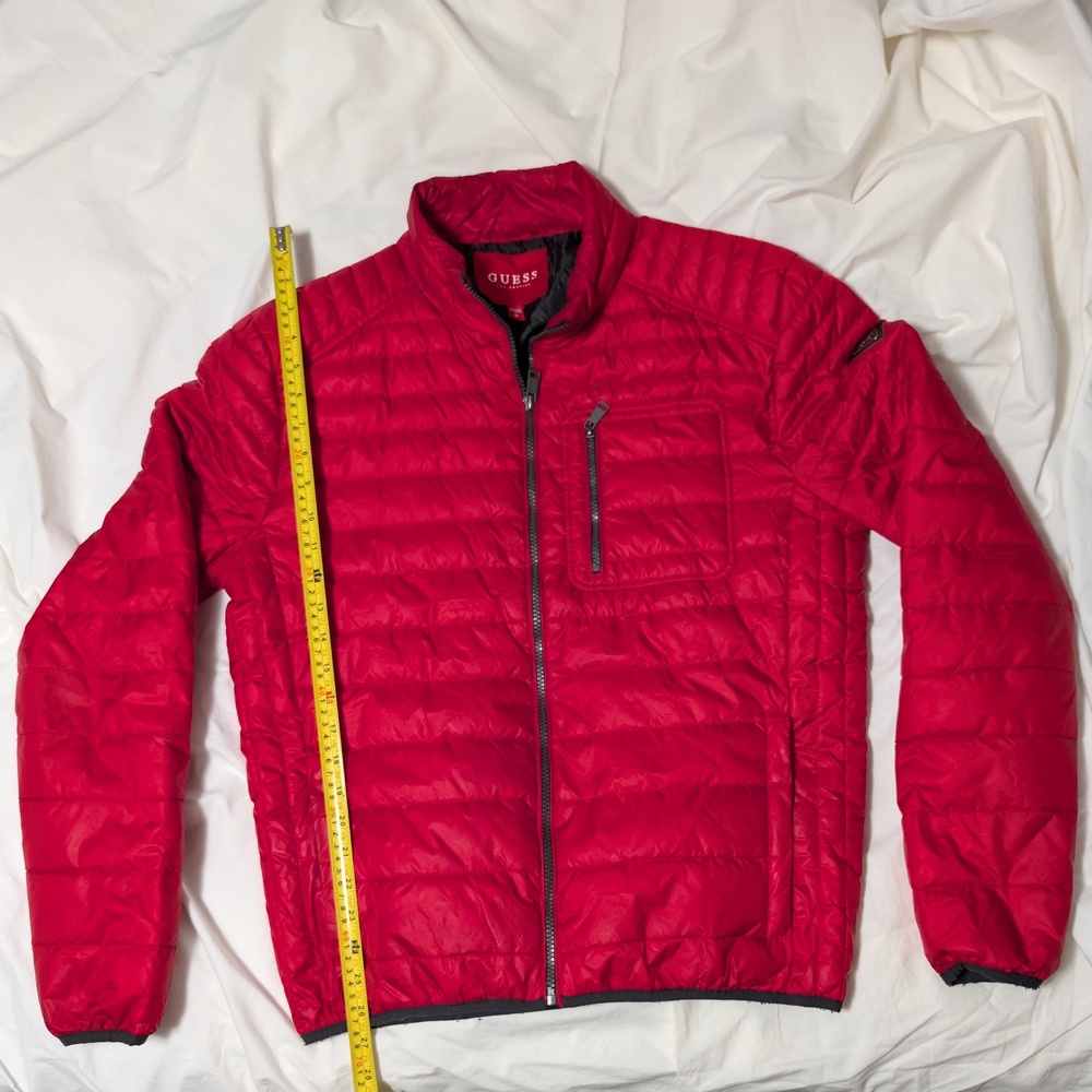 Guess Men's Red Quilted Jacket